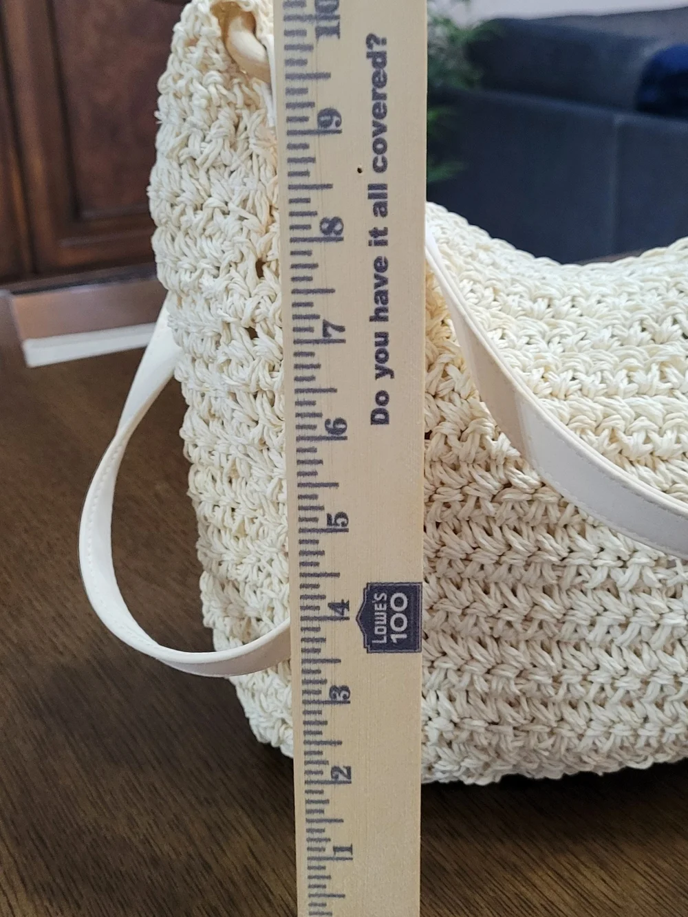 Boho Woven Crochet Crossbody Bag in Cream